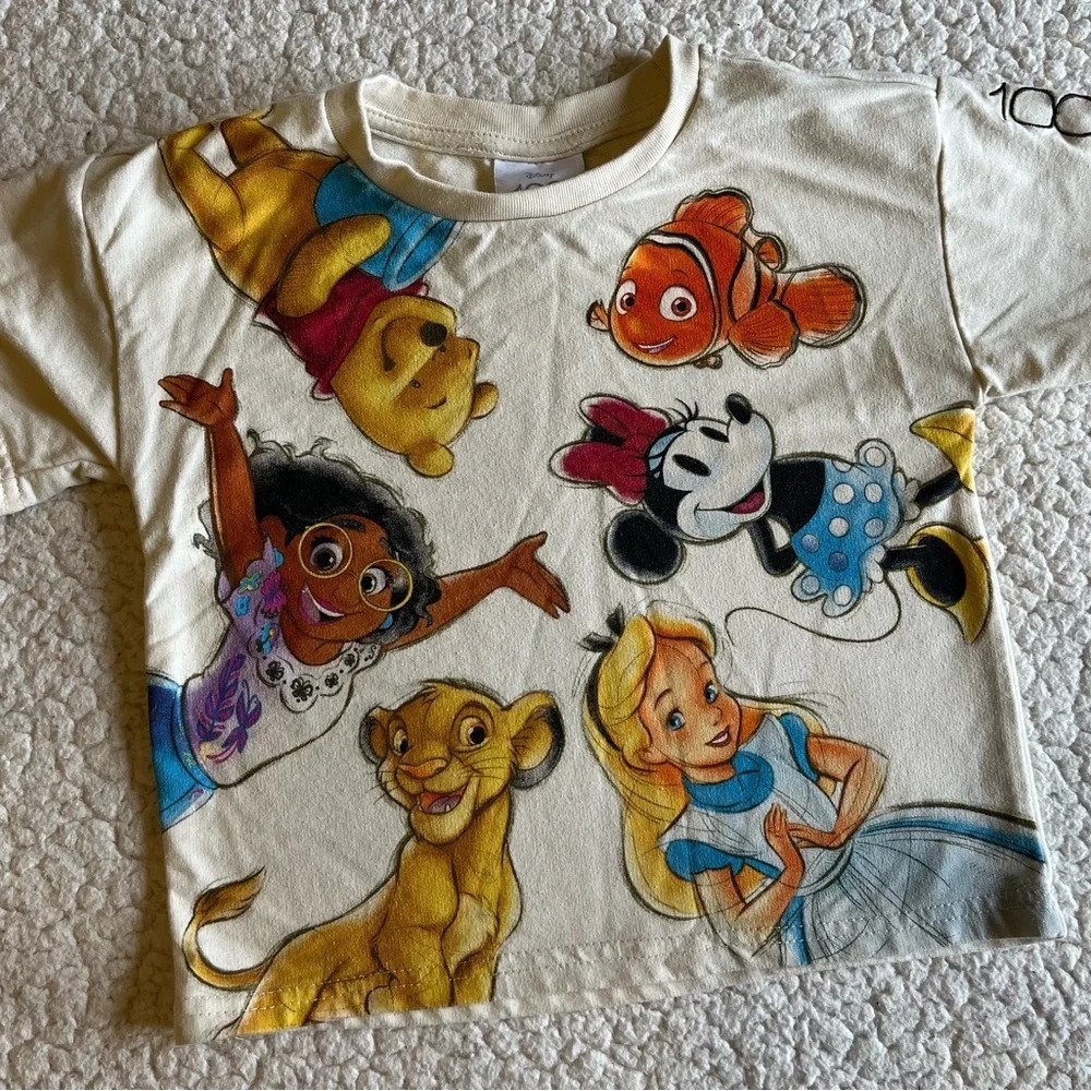 Disney 100th birthday short sleeve tee, size 6/6x.
